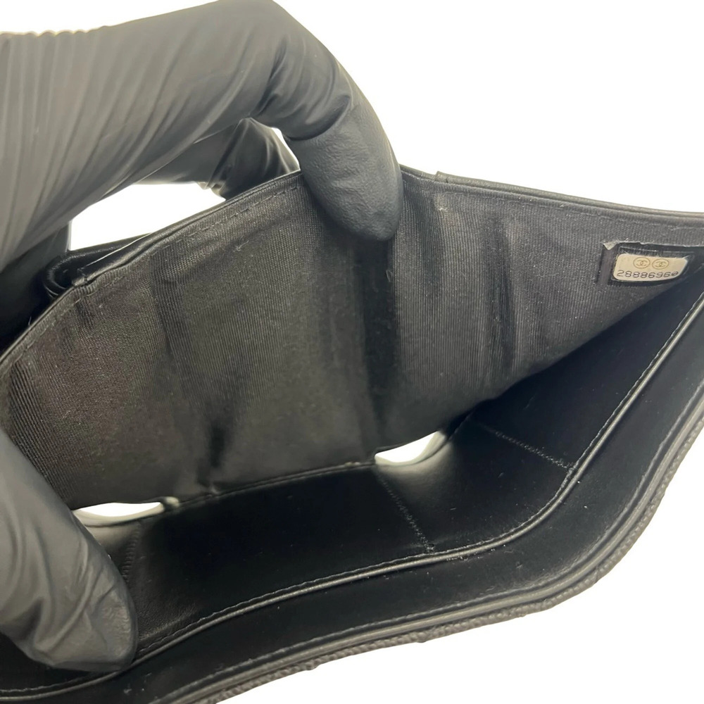 CHANEL Black Caviar Leather Logo Wallet - Picture 8 of 10